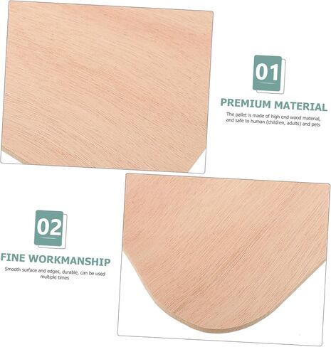 Nuobesty Flat Design Plate Plate Palette Lid Wood Paint Pan لأنواع الأصباغ in Saudi Arabia