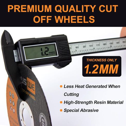 Cut Off Wheels 25 Pack,6 Inch,Metal and Stainless Steel Cutting Wheel for Angle Grinder,Ultra Thin Cutting Disc Cut-Off Wheel (25 PCS 6 x .045 x 7/8 inch Cut Off Wheels) in Saudi Arabia
