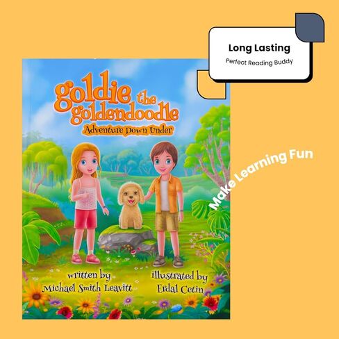 Goldie the GoldEndoodle المحشو بالحيوان وحائز على جائزة الأطفال القصيرة ، قصص القصص القصيرة مع ultra Golden Retriever محشو بالحيوان مع مجموعة القصص القصيرة (الأعمار 3-8) in Kuwait