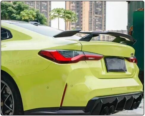 جناح خلفي من ألياف الكربون الجاف المتوافقة مع BMW M3 G80 M4 G82 G83 2021+ MP نمط الألياف الكربون زعانف المفسد الخلفي المفسد (ألياف الكربون الجاف) in Kuwait