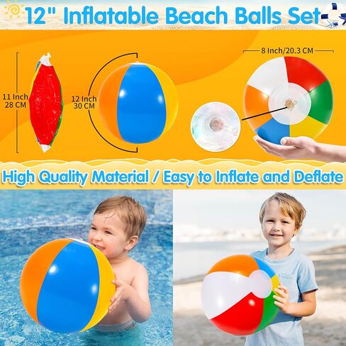 LINAYE Beach & Pool Party Favors - Kids' Summer Toys Bulk Including Beach Balls, Sand Buckets, Sunglasses, Drinking Straws, Bubble Wands Beach & Pool Party Supplies in Saudi Arabia