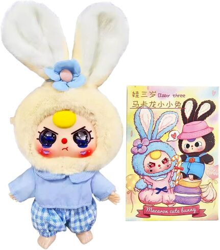 CALEMBOU Plush Doll Blind Box, 7'' Cute Stuffed Animal Fruits Plush Toys, Kawaii 1 of 6 Possible Mystery Collectible Toys Cute Soft Animals Charm Birthday Gifts (Cute Bunny Series) in Saudi Arabia