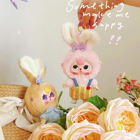 CALEMBOU Plush Doll Blind Box, 7'' Cute Stuffed Animal Fruits Plush Toys, Kawaii 1 of 6 Possible Mystery Collectible Toys Cute Soft Animals Charm Birthday Gifts (Cute Bunny Series) in Saudi Arabia