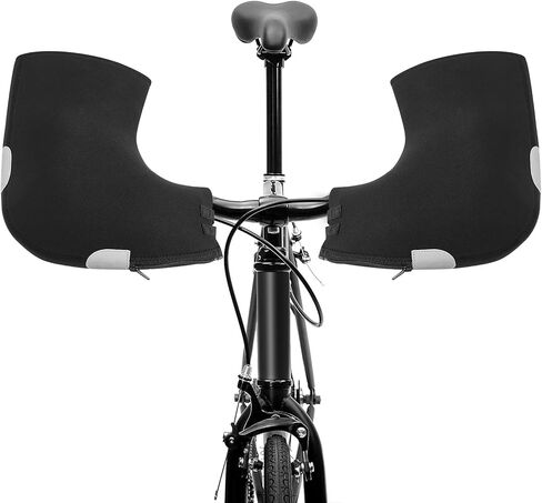 Bike Handlebar Mitts, Fleece Lining Handlebar Mittens, Pogies Bike, Mountain Bike Hand Warmer, Mittens for Cycling Hand for Winter Cycling Commuter Bike Gloves in Kuwait