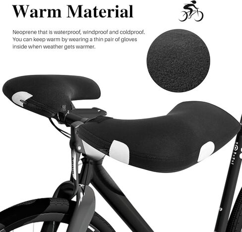 Bike Handlebar Mitts, Fleece Lining Handlebar Mittens, Pogies Bike, Mountain Bike Hand Warmer, Mittens for Cycling Hand for Winter Cycling Commuter Bike Gloves in Kuwait