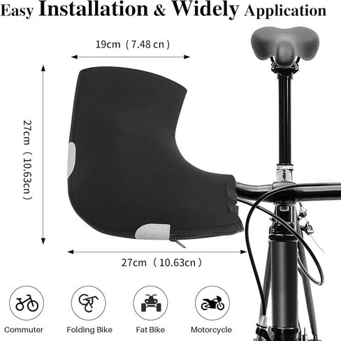 Bike Handlebar Mitts, Fleece Lining Handlebar Mittens, Pogies Bike, Mountain Bike Hand Warmer, Mittens for Cycling Hand for Winter Cycling Commuter Bike Gloves in Kuwait