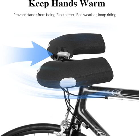 Bike Handlebar Mitts, Fleece Lining Handlebar Mittens, Pogies Bike, Mountain Bike Hand Warmer, Mittens for Cycling Hand for Winter Cycling Commuter Bike Gloves in Kuwait