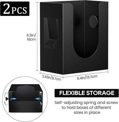 THYGIFTREE Magnetic Glove Box Holder, Disposable Glove Dispenser Wall Mount Metal Glove Rack for Rubber Latex Gloves Tissue Box for Tool Box Garage Workshop Kitchen in Kuwait