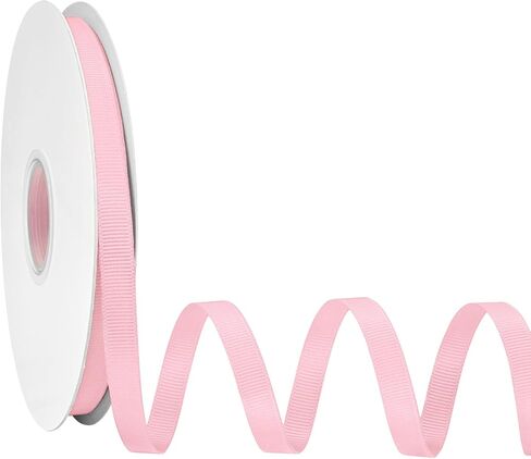 3/8 inch 50 Yards Light Pink Grosgrain Ribbon for Gift Wrapping Weddings Flower Bouquet Decor Sewing in Kuwait