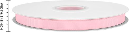3/8 inch 50 Yards Light Pink Grosgrain Ribbon for Gift Wrapping Weddings Flower Bouquet Decor Sewing in Kuwait