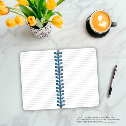 Tuscan Delight | 5.25 x 8.25 Inch Compact Wire Journal | Non-Dated | Foil Stamped Cover | BrownTrout | Planning Stationery Diary in Saudi Arabia