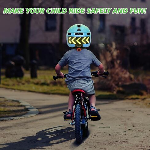 Kids Bike Helmet for Boys Girls: Helmet for Toddler & Kid 3-14 with 64-Pattern LED Light Kids Helmets Multi-Sport Protection in Kuwait