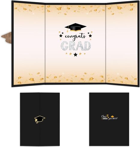 Black Graduation Signature Board - Class Of 2025 You Did It - 18"X12" Grad Guest Book Alternative For College & High School Students, Congrats Graduate Gift, Party Supplies & Decorations - A06 in Kuwait