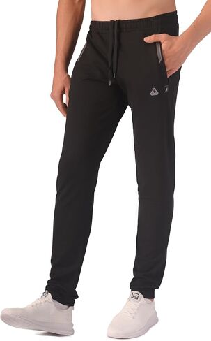 بنطال رياضي رجالي مع جيوب بنطال رياضي نحيف مدبب مفتوح من الأسفل من Inseam (L/36L، HR-K536) in Kuwait