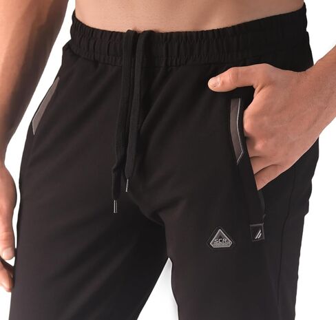 بنطال رياضي رجالي مع جيوب بنطال رياضي نحيف مدبب مفتوح من الأسفل من Inseam (L/36L، HR-K536) in Kuwait