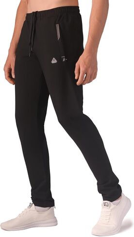 بنطال رياضي رجالي مع جيوب بنطال رياضي نحيف مدبب مفتوح من الأسفل من Inseam (L/36L، HR-K536) in Kuwait