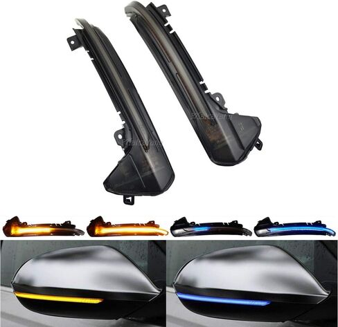 Malcayang Side Mirror Turn Signal Indicator Blinker Light for Audi A6 C7 C7.5 4G S6 2013-2017 in Kuwait