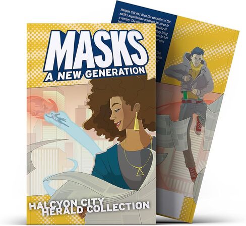 أقنعة ألعاب Magpie: مجموعة Halcyon City Herald - Superhero RPG Sourcebook مع 5 كتب اللعب ومواد GM جديدة ، داخلية كاملة اللون ، متوفرة في Softcover أو Hardcover in Kuwait