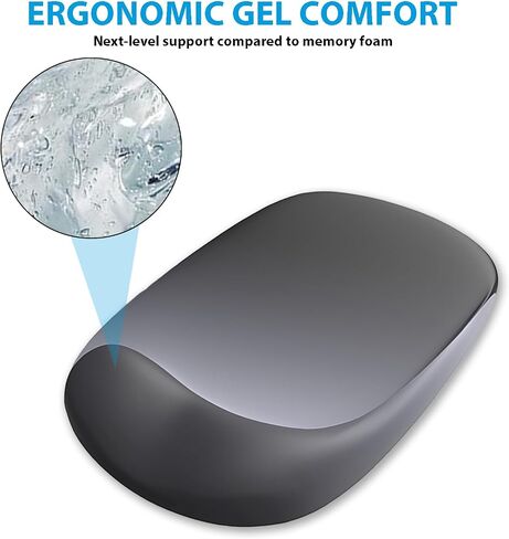 Ergonomic Mouse Pad with Wrist Rest, Gel Mousepad with Wrist Support, Computer Mouse Pad with Lycra Fabric for Efficient Office ＆ Gaming & Home, Anti-Slip Base Suitable for All desks (Gradient Black) in Saudi Arabia