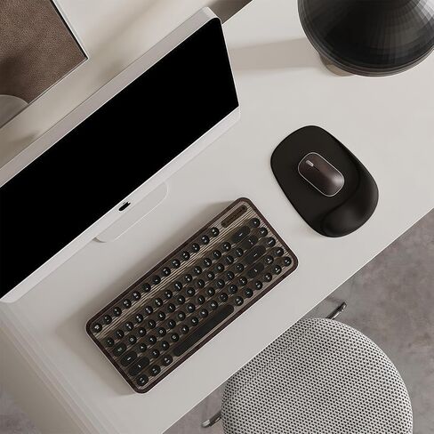 Ergonomic Mouse Pad with Wrist Rest, Gel Mousepad with Wrist Support, Computer Mouse Pad with Lycra Fabric for Efficient Office ＆ Gaming & Home, Anti-Slip Base Suitable for All desks (Gradient Black) in Saudi Arabia