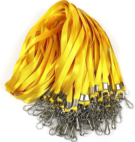 Beebel ID Badge Holder Lanyards with Waterproof Badge Card Bulk Lanyard for Name Tags Holders(Yellow) in Kuwait