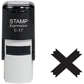 stampexpression - Designed X-Mark Self Inking Rubber Stamp - Black Ink (A-6928)