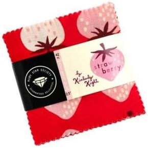 Moda - Ruby Star - Strawberry - RS3084MC Mini Charm Pack 2.5"x2.5" - Pack of 42 - Cotton Quilting Fabric