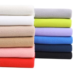Knitted Polar Fleece Solid Fabric Anti-Pill Plush Polyester for DIY Sewing Crafts Toys (12colors, 20 * 20inch)