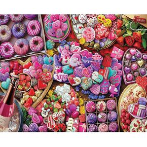 White Mountain Love Treats Puzzle 1000 Piece Valentines Day Jigsaw Puzzles for Adults