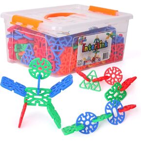 Interlinks Connector Building Toys, Interlocking Stem Toys for Boys and Girls, Baby and Toddler Toys, Creative Construction Stem Building Toys, Ages 3+