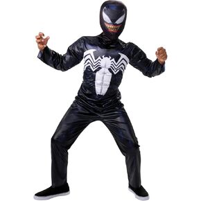 Youth Venom Marvel Spiderman Costume Muscle Padded Chest & Mask Halloween Dress Up