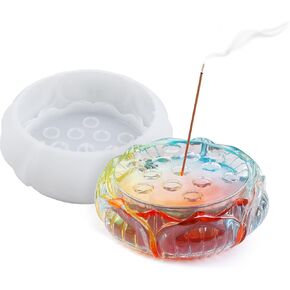 Resin Molds for Crafts Beautiful Incenses Holders with Hole Silicone Mold Sticks Ashes Catcher Mold for Craft, 118x40mm, as the picture shows