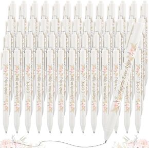 Fulmoon 75 Pcs Bridal Shower Pens Bulk Wedding Pens Favors Bachelorette Engagement Party Gifts Baby Shower Pen Prizes Souvenirs Bag Supplies for Guest Game Office School(Boho)