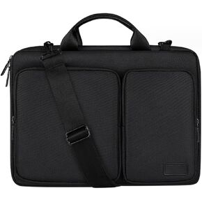 Laptop Sleeve Bag, 15.6 360° Protective Laptop Shoulder Bag Sleeve, Compatible with HP Dell MacBook Lenovo Samsung Galaxy Book, Computer bag, Black