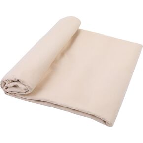 Muslin White Cotton Fabric for Sewing 59 Inch Wide Natural 100% Cotton Poplin Fabric by The Yard Soft Embroidery Cotton Material Apparel Cloth (White, 1 Yard)