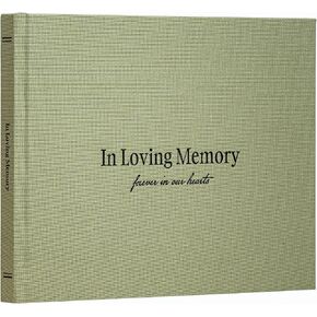 Kunitsa Co. Funeral Guest Book for Memorial Service, in Loving Memory, Navy Blue Cover