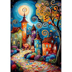 croshom Diamond Art Kits for Adults, House Diamond Painting Kits for Adults Beginners, 5D DIY Full Dril Diamonds Art Painting Kit for Gifts, Home Wall Decor 12" x 16", Dream House