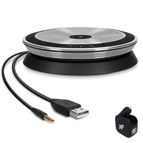 Sennheiser EPOS SP20 EXPAND Personal USB and Mobile Conferencing Speakerphone - UC Apps Zoom, Skype For Business, Meet, Webex, Speaker Connects 3.5mm Smartphone, USB via Computer, Power Adapter In Box
