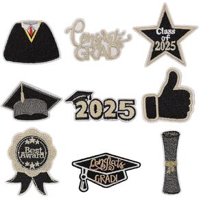 12Pcs Nurse Graduation Iron On Patches, Doctor Medical Embroidered Patches Nurse Sew on Iron on Embroidered for Class of 2025 Graduation DIY Craft Clothing Hat Decor Party Supplies