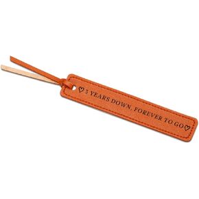 3 Year Anniversary Leather Gifts for Him/Her, 3rd Wedding Anniversary for Wife Husband - Leather Anniversary Bookmark for Women Men Couples