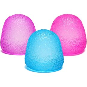 Fidget Toys Textured Squishy, 3 Pack Sensory Squeeze Toys for Kids Adults, Malt Sugar Filled High Density Super Solid Squish, Stress Anxiety Relief Item, Quiet Fidget