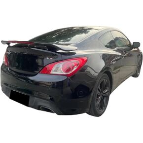 Compatible for Hyundai Genesis Coupe Trunk Spoiler 2009-2013 FRP Unpainted Gloss Black Spoiler ROHENS Trunk Boot Wing Spoiler(Glossy Black)
