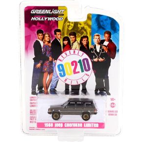 Greenlight Collectible 1988 Cherokee Limited Gray Met. Beverly Hills, 90210'' (1990-2000) TV Series Hollywood Series 1/64 Diecast Model Car by Greenlight 44930 A