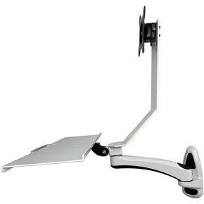 Wall-Mounted Monitor Stand with Keyboard Tray WS11 Standing Office Rotating air Pressure Lift Industrial