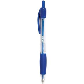 STAPLES Retractable Ballpoint Pens, Medium Point, Blue Ink, Dozen (50794)
