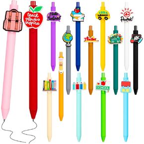 15 PCS Assustam Abs ، Funny Pen Pen Black Ink Point Point Smooth Writing Atts للمعلمين ، هدايا باردة تقدير المعلم قلم القلم للطلاب العودة إلى اللوازم المكتبية المدرسية in Kuwait