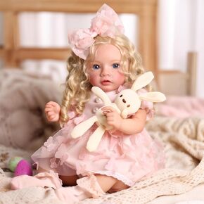 BABESIDE Reborn Baby Dolls Girl with Freckles, 20 Inch Lifelike Newborn Real Life Realistic Doll Soft Vinyl and Cloth Body Baby Dolls with Toy & Gift Box for Kids Age 3 +
