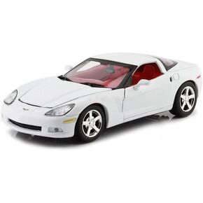 2005 Chevy Corvette C6 Hardtop, White 73270AC/W - 1/24 Scale Diecast Model Toy Car