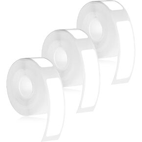 480 Pcs 3 Rolls D30 Label Tape for Label Printer, Self-Adhesive Thermal Printers Stickers, 12 X 40mm White Sticker Thermal Paper for Labels Printer