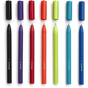 STAPLES TRU RED Quick Dry Gel Pens Med Point 0.7mm Asst 12/Pack (TR54483)